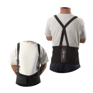 BIL-VEX faja lumbar FAJA COMFORT CON TIRADORES 4 ballenas y 2 refuerzos NEGRO cierre abrojo y hebillas regulables
