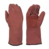 BIL-VEX guante CUERO SOLDADOR KEVLAR descarne T10 XL 35cm ROJO dorso una pieza