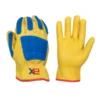 BIL-VEX guante CUERO VAQUETA 1/2 PASEO con TPR T10 XL AMARILLO y AZUL puño elastizado