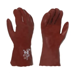 BIL-VEX guante PVC LÍQUIDOS algodon interior T UNICO BORDO exterior liso