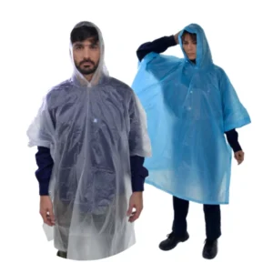 BIL-VEX impermeable PONCHO DESCARTABLE PVC capucha T UNICO cierre lateral con broches