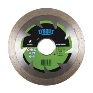 TYROLIT disco diamantado BASIC CONTINUO cerámicas y otros máquina portátil eje 22.23mm