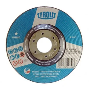 TYROLIT disco desbaste BASIC aceros y aceros inoxidables amoladora eje 22.23mm