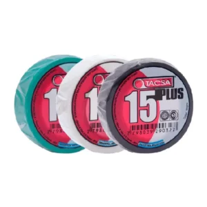 TACSA cinta aislante de PVC 15 PLUS A-19mm E-0.15mm ROLLO
