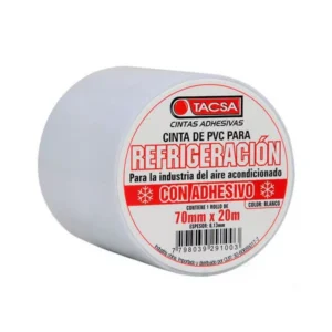 TACSA cinta REFRIGERACIÓN CON ADHESIVO BLANCA A-70mm L-20mts E-0.13mm ROLLO