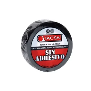 TACSA cinta aislante de PVC SIN ADHESIVO A-19mm L-20mts E-0.10mm ROLLO