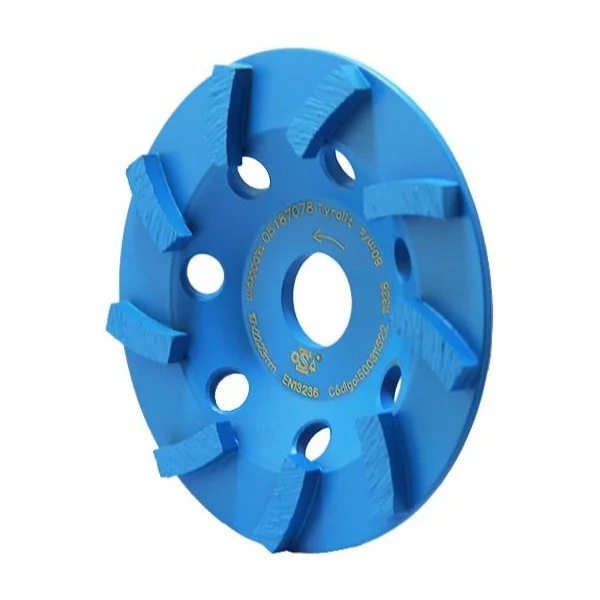 TYROLIT copa diamantada STANDARD desbaste y terminación amoladora eje 22.23mm - Imagen 2