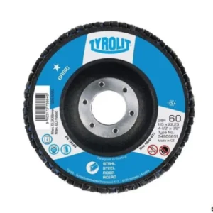 TYROLIT disco flap óxido de aluminio BASIC aceros amoladora PLANO FIBRA VIDRIO eje 22.23mm