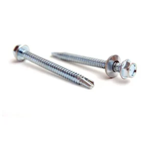 PERFECTO tornillo HEX + ARANDELA CHAPA VULCANIZADA hexagonal punta mecha T1 14x2"s CAJITA x200u