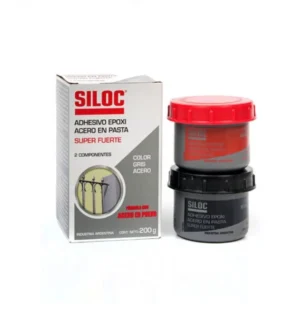 SILOC adhesivo EPOXI EN PASTA GRIS ACERO dos componentes 200g POTE