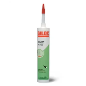 SILOC sellador ACRILICO BLANCO construccion 455g CARTUCHO