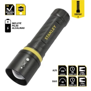 STANLEY linterna DE MANO LED EVERYDAY A 350 lm foco ajustable