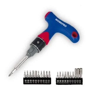 WORKPRO DESTORNILLADOR CRIQUE T 21 piezas tipo CR-V DUAL-DRIVE®