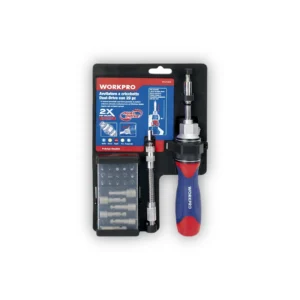WORKPRO DESTORNILLADOR CRIQUE 28 piezas Cr-V DUAL-DRIVE®