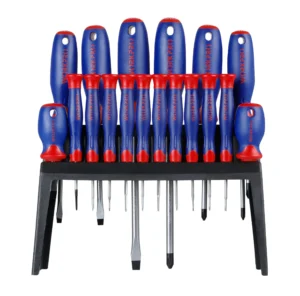 WORKPRO JUEGO DESTORNILLADORES 18 piezas CR-V con Soporte