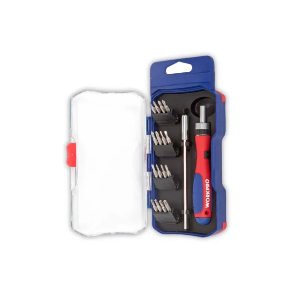 WORKPRO JUEGO DESTORNILLADORES 18 piezas CRIQUE CR-V precisión
