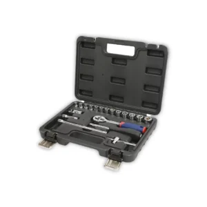 WORKPRO JUEGO TUBOS 19 piezas BOCALLAVES CRV encastre 1/4 VALIJA PLÁSTICA