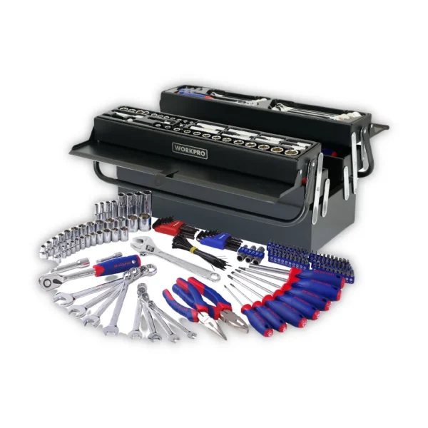 WORKPRO JUEGO HERRAMIENTAS 183 piezas CAJA METAL