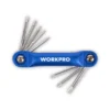WORKPRO JUEGO LLAVES TORX 8 piezas tipo navaja aluminio