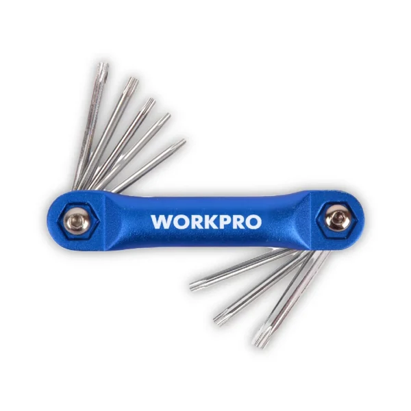 WORKPRO JUEGO LLAVES TORX 8 piezas tipo navaja aluminio
