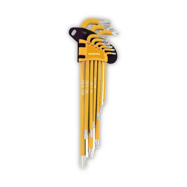 WORKPRO JUEGO LLAVES TORX 9 piezas CR-V largas