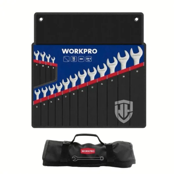 WORKPRO JUEGO LLAVES COMBINADAS 16 piezas métricas