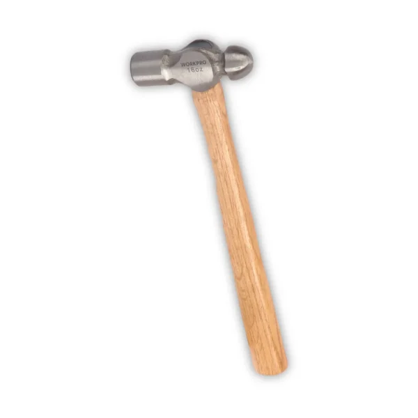 WORKPRO MARTILLO BOLITA 350gr (12oz) mango de MADERA dura