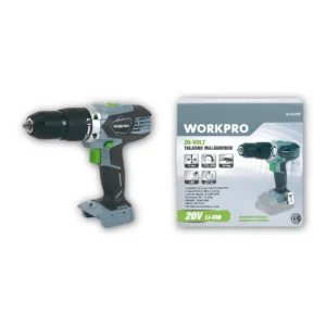 WORKPRO TALADRO INALÁMBRICO 20V ion litio con percutor 2 VEL