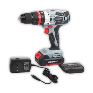 WORKPRO TALADRO INALÁMBRICO 20V ion litio de 2 veloc Bivolt con percutor