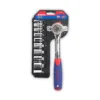 WORKPRO JUEGO TUBOS 10 piezas BOCALLAVES CR-V llave crique DUAL-DRIVE®