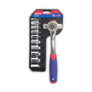 WORKPRO JUEGO TUBOS 10 piezas BOCALLAVES CR-V llave crique DUAL-DRIVE®
