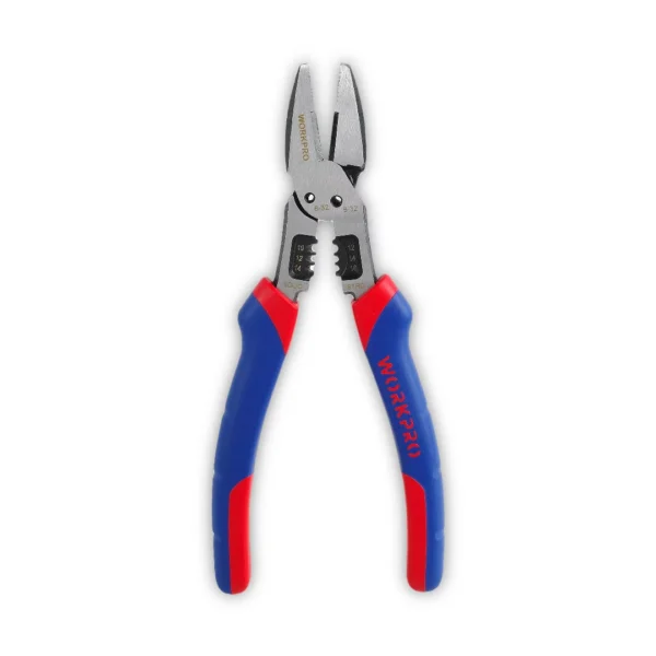 WORKPRO PINZA MULTIFUNCIÓN 200mm (8) UNIVERSAL PELACABLE con palanca extra